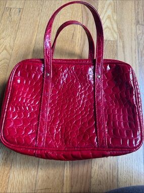 Bath & Body Works Red Croc-Embossed Tote